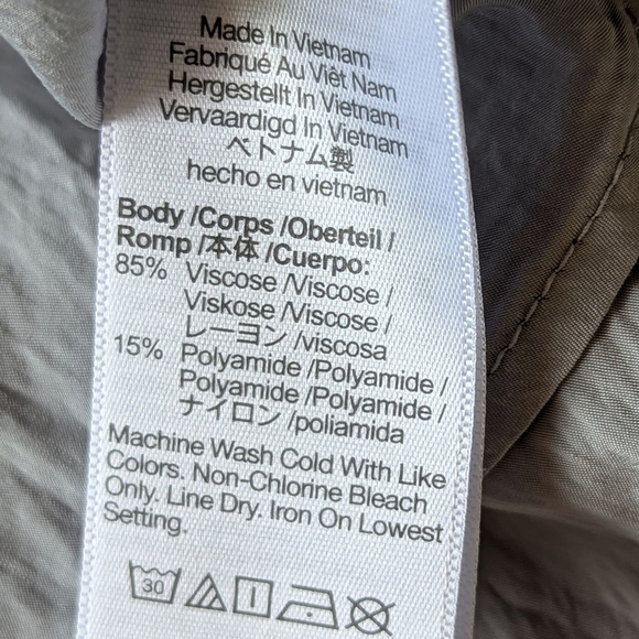 MadeWell Crinkle Loose Fit Long Sleeved Shirt Women's XS NWT Silver Gray - Picture 11 of 11